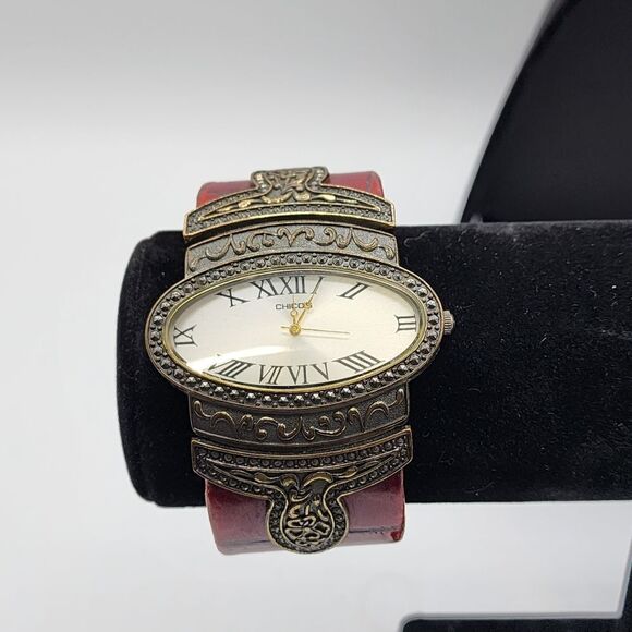 Chico's chunky red cuff watch - Picture 1 of 3